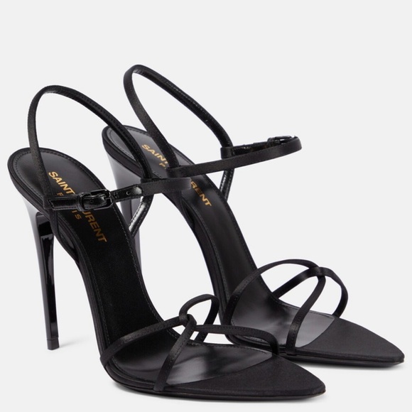 Yves Saint Laurent Shoes - YSL Satin Clara Sandals (110)